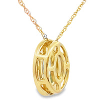 Load image into Gallery viewer, Blue Topaz Diamond Fashion Pendants 10KT Yellow Gold