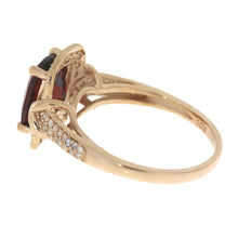 将图片加载到图库查看器,3.13ct Garnet Diamond Ring 10KT Rose Gold