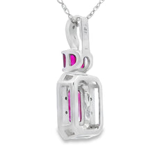 将图片加载到图库查看器,.82ct Ruby Diamond Fashion Pendants 14KT White Gold