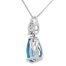 Load image into Gallery viewer, London Blue Topaz Fashion Pendants 10KT White Gold