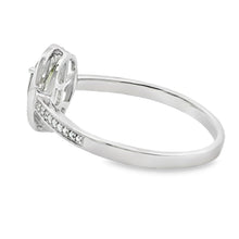 Load image into Gallery viewer, .50ct Peridot Diamond Ring 10KT White Gold