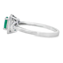 将图片加载到图库查看器,.45ct Emerald Diamond Ring 10KT White Gold