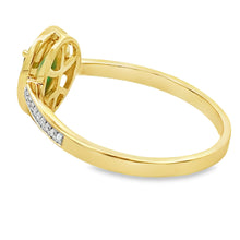 将图片加载到图库查看器,.42ct Emerald Diamond Ring 10KT Yellow Gold