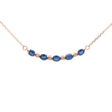 Load image into Gallery viewer, .73ct Sapphire Diamond Fashion Pendants 10KT Rose Gold