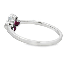 Load image into Gallery viewer, .20ct Ruby Diamond Ring 10KT White Gold