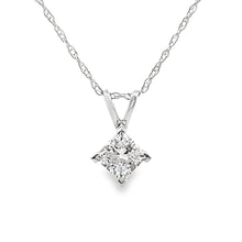 Load image into Gallery viewer, Natural .40ct Lab Grown Diamond Pendant 14KT White Gold