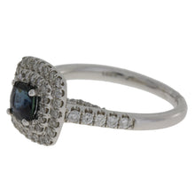 Load image into Gallery viewer, 1.22ct Sapphire Diamond Ring 14KT White Gold