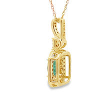Load image into Gallery viewer, .58ct Emerald Diamond Fashion Pendants 10KT Yellow Gold