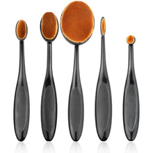 Load image into Gallery viewer, Incredible 5Pcs Oval Makeup Brushes Portable Toothbrush Oval Nylon Hair Cosmetic Makeup Blush Face Foundation Blending Brush Makeup Tool