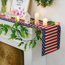 将图片加载到图库查看器,Independence Day Linen Burlap Table Bunting
