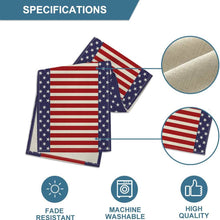 将图片加载到图库查看器,Independence Day Linen Burlap Table Bunting