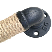 Load image into Gallery viewer, Industrial Style Furniture Handle Barn Sliding Wooden Door Handles Black Antique Vintage European Wrought Iron Rope Handle Drawer Pull Knob Antique Black Knobs Handles Hardware