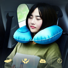 Load image into Gallery viewer, Inflatable Air Pillows U Shaped Portable Sleeping Break Neck Pillow Nap Head Rest Cushion for Outdoor Camping Travel Hiking Car Functional Inflatable Neck Pillow Inflatable U Shaped Travel Pillow Car Head Neck Rest Air Cushion for Travel Neck Pillow