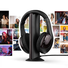 Load image into Gallery viewer, MH2001 Wireless Headphones 5-in-1 Functionality with FM Radio & TV Support On-Ear