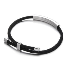 将图片加载到图库查看器,Inspirational Unisex Stainless Steel Pendant Adjustable Bracelet For Men Rope And Steel Bracelet Bangle Women Men Bracelet Motivational Birthday Bangle Friendship Jewelry