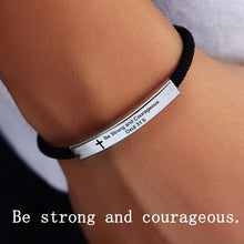 将图片加载到图库查看器,Inspirational Unisex Stainless Steel Pendant Adjustable Bracelet For Men Rope And Steel Bracelet Bangle Women Men Bracelet Motivational Birthday Bangle Friendship Jewelry