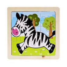 Load image into Gallery viewer, Intelligence Kids Toy Wooden 3D Puzzle Tangram for Children Baby Cartoon Animal , Traffic Puzzles Educational Learning Toys