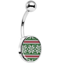 将图片加载到图库查看器,Green Red Christmas Sweater Belly Ring
