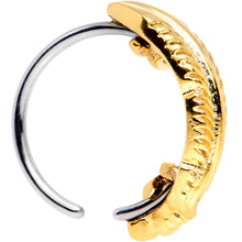Load image into Gallery viewer, 20G 5/16 Gold Tone Feather Seamless Circular Ring