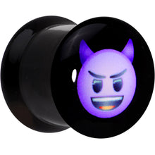 将图片加载到图库查看器,7/16 Licensed Purple Devil emoji Acrylic Double Flare Plug Set