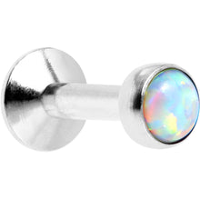 Load image into Gallery viewer, 3/16 White Synthetic Opal Internally Threaded Daith Cartilage Tragus
