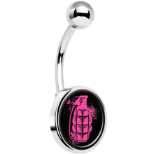 将图片加载到图库查看器,Pink Grenade Belly Ring