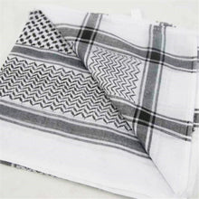 Load image into Gallery viewer, Islamic Men Traditional Costumes Men Plaid Hat Head Scarf Turban Muslim Hijabs Ramadan Pray Caps Unisex Scarves Tassel Desert Arab Keffiyeh Shawl Scarf Military Shemagh Tactical Desert Keffiyeh Head Neck Scarf Arab Wrap with Tassel