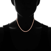 Load image into Gallery viewer, Italian Sterling Silver Braided Herringbone Necklace by Verona