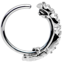 将图片加载到图库查看器,18G Clear CZ Gem Feather Seamless Circular Ring