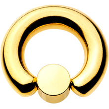 将图片加载到图库查看器,2G 9/16 Clear Gem 8mm Disc Gold IP BCR Captive Ring