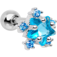 将图片加载到图库查看器,Aqua CZ Gem Stardust Tragus Cartilage Earring
