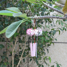 Load image into Gallery viewer, Japan Style Hand-paint Sakura Glass Wind Chimes Creative Gifts Painted Window & Door Hanging Bells Decorations Hanging Wind Chime Pendant Label Chimes Wind Bells Gift For Mom Home