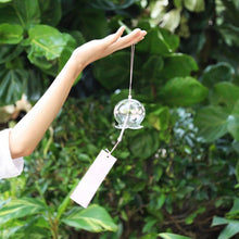 Load image into Gallery viewer, Japan Style Hand-paint Sakura Glass Wind Chimes Creative Gifts Painted Window & Door Hanging Bells Decorations Hanging Wind Chime Pendant Label Chimes Wind Bells Gift For Mom Home