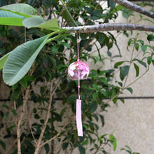 Load image into Gallery viewer, Japan Style Hand-paint Sakura Glass Wind Chimes Creative Gifts Painted Window & Door Hanging Bells Decorations Hanging Wind Chime Pendant Label Chimes Wind Bells Gift For Mom Home