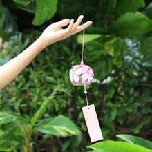 Load image into Gallery viewer, Japan Style Hand-paint Sakura Glass Wind Chimes Creative Gifts Painted Window & Door Hanging Bells Decorations Hanging Wind Chime Pendant Label Chimes Wind Bells Gift For Mom Home