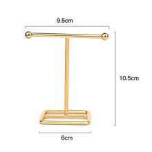 Load image into Gallery viewer, Jewelry Display Holder Metal Earring Storage Rack Jewelry Organizer Holder Earring Necklace Pendants Organizer Display Stand Jewelry Stand Display Necklace Holder Plated Metal Tabletop Jewelry Organizer
