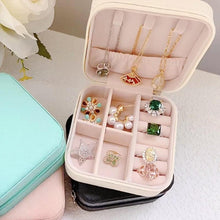 Load image into Gallery viewer, Jewelry Organizer Display Travel PU Leather Jewelry Case Boxes Travel Portable Jewelry Box Storage Organizer Earring Holder Gift Jewellery Box Organizer Small Portable PU Leather Travel Jewelry Storage Case for Rings Earrings Necklace