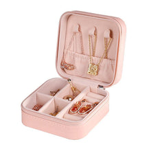 Load image into Gallery viewer, Jewelry Organizer Display Travel PU Leather Jewelry Case Boxes Travel Portable Jewelry Box Storage Organizer Earring Holder Gift Jewellery Box Organizer Small Portable PU Leather Travel Jewelry Storage Case for Rings Earrings Necklace