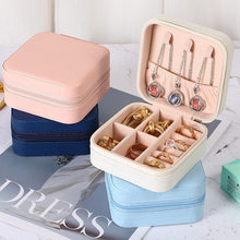 Load image into Gallery viewer, Jewelry Organizer Display Travel PU Leather Jewelry Case Boxes Travel Portable Jewelry Box Storage Organizer Earring Holder Gift Jewellery Box Organizer Small Portable PU Leather Travel Jewelry Storage Case for Rings Earrings Necklace