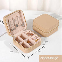 Load image into Gallery viewer, Jewelry Organizer Display Travel PU Leather Jewelry Case Boxes Travel Portable Jewelry Box Storage Organizer Earring Holder Gift Jewellery Box Organizer Small Portable PU Leather Travel Jewelry Storage Case for Rings Earrings Necklace