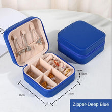 Load image into Gallery viewer, Jewelry Organizer Display Travel PU Leather Jewelry Case Boxes Travel Portable Jewelry Box Storage Organizer Earring Holder Gift Jewellery Box Organizer Small Portable PU Leather Travel Jewelry Storage Case for Rings Earrings Necklace