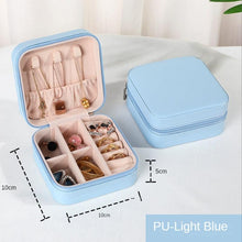 Load image into Gallery viewer, Jewelry Organizer Display Travel PU Leather Jewelry Case Boxes Travel Portable Jewelry Box Storage Organizer Earring Holder Gift Jewellery Box Organizer Small Portable PU Leather Travel Jewelry Storage Case for Rings Earrings Necklace