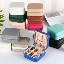 Load image into Gallery viewer, Jewelry Organizer Display Travel PU Leather Jewelry Case Boxes Travel Portable Jewelry Box Storage Organizer Earring Holder Gift Jewellery Box Organizer Small Portable PU Leather Travel Jewelry Storage Case for Rings Earrings Necklace