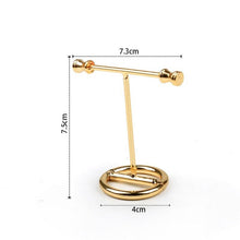 Load image into Gallery viewer, Jewelry Organizer Wooden Rack Bracelet Earring Holder Display Decoration Stand Earring Support Display Decoration Rack Small Jewelry Display Holder T-Shaped Iron Fashion Home Bracelet Pendant Jewelry Storage Shelf Stand for Woman Girls