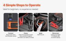 Load image into Gallery viewer, VEVOR Jump Starter 3000-4000A Peak Car Battery Starter with Air Compressor Jumper Cables Lithium Jump Box for Gas/Diesel Engines