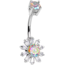 Load image into Gallery viewer, Aurora Gem Sunflower Burst Belly Ring