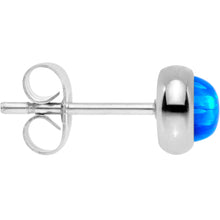 Load image into Gallery viewer, Blue Synthetic Opal 316L Surgical Steel Stud Earrings