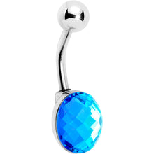 将图片加载到图库查看器,Blue Gem Big Bubble Belly Ring