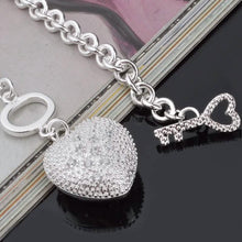 Load image into Gallery viewer, "Key To My Heart" Toggle Charm Bracelet