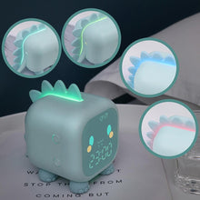 将图片加载到图库查看器,Kids Alarm Clock Cute Dinosaur Kids Alarm Clock with Dinosaur Digital Alarm Clock for Kids Bedroom Cute Bedside Clock Children's Sleep Trainer Wake Up Light and Night Light with Digital Alarm Clock For Kids Bedside Clock Children Wake Up Night Light